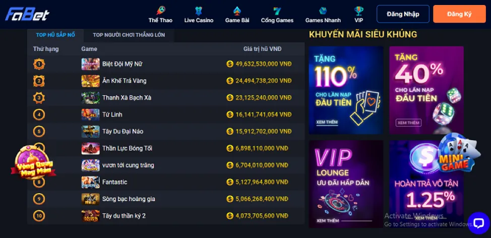 Ưu đãi casino 8xbet
